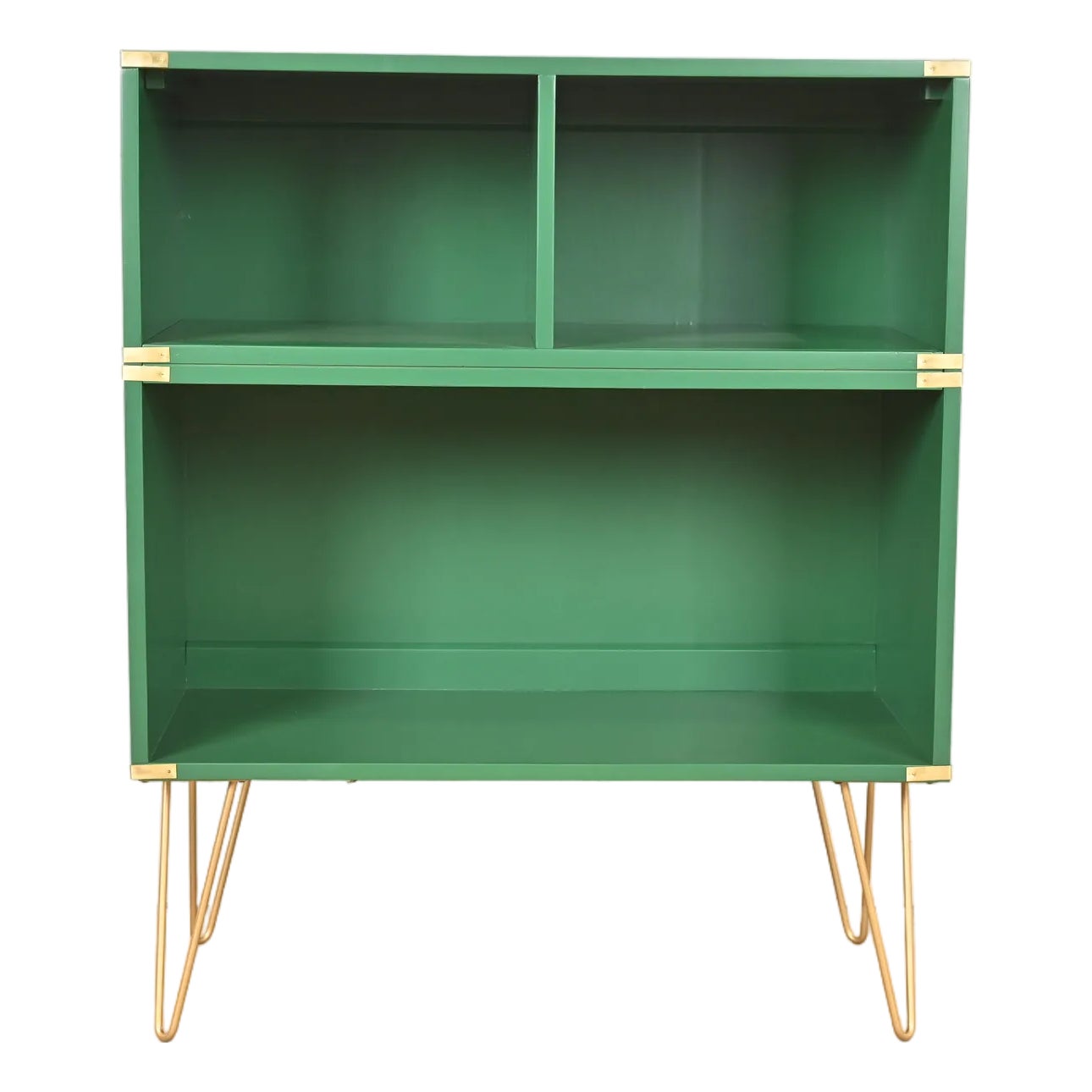 Hollywood regency ミッドセンチュリー　シェルフ　ビンテージ Thomasville Mid-Century Hollywood Regency Campaign Green Lacquered