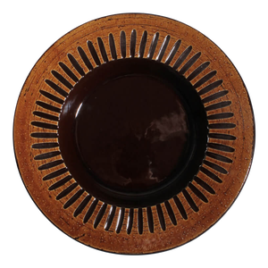 Ceramic Sunflower Plate by Eke Bjerén for Gabriel, Sweden, 1960s