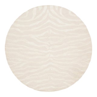 Edgy Hand-Tufted Cream Area Rug- 6' 0'' X 6' 0'' For Sale