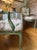 Pair of Custom Botanical Floral Crewel Work Painted Fauteuil Accent Chairs in Sage Green, Ochre and Teal For Sale - Image 11 of 18