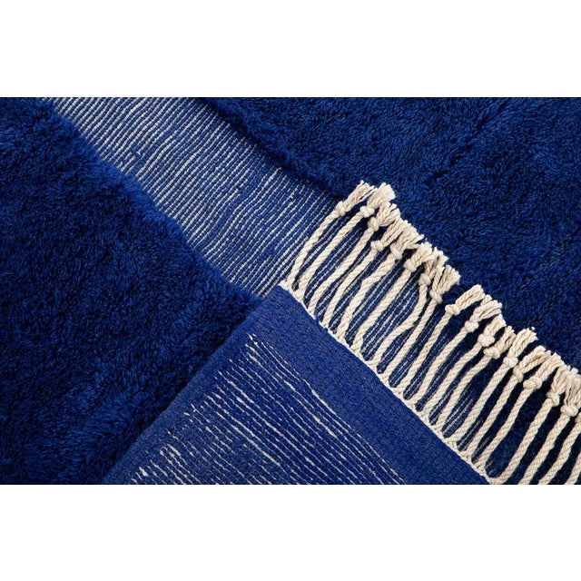 Textile Abstract Organic Line Hand-Knotted Wool Rug | 9'8" X 6'8" | One of a Kind For Sale - Image 7 of 7