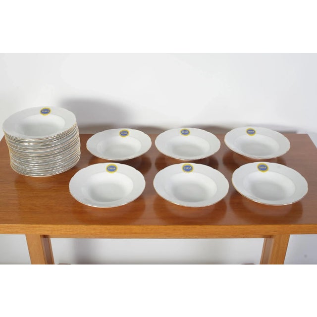 Czechoslovakian Tesla Holesovice Soup Plates by Stara Role, 1970s, Set of 6 For Sale - Image 6 of 6