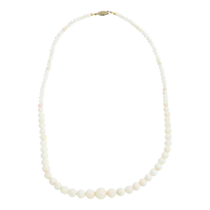 Graduated Angel Skin Coral Bead Necklace