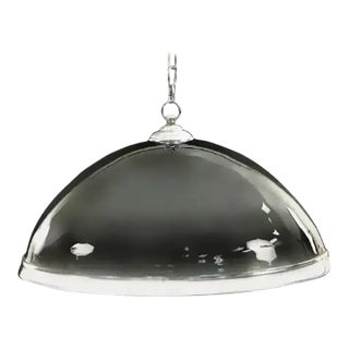 Vintage Renato Toso Murano Domed Smoke Art Glass Hanging Pendant Light, 1970s For Sale