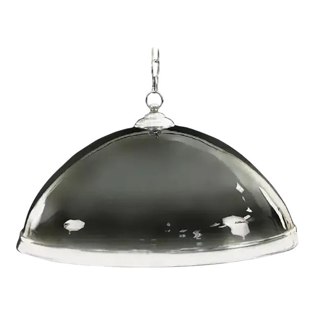Vintage Renato Toso Murano Domed Smoke Art Glass Hanging Pendant Light, 1970s For Sale