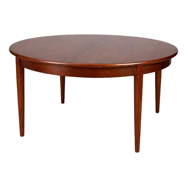 Mid-Century Extending Teak Dining Table Round to Oval Butterfly Leaf Table from Elliotts of Newbury, 1960s For Sale