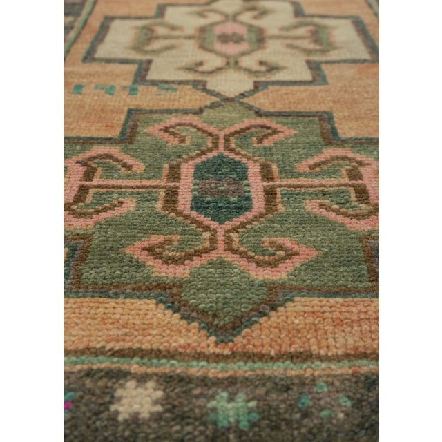 Turkish Turkish Mini Rug Oriental Hand Knotted Vintage Rug 1'8" x 3'4" #21195 For Sale - Image 3 of 8