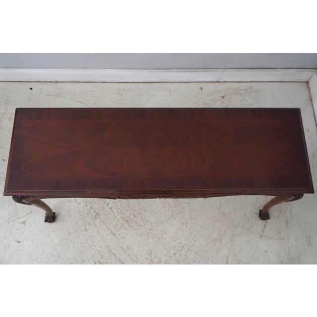 Chippendale Lane Chippendale Mahogany Clawfoot Sofa Table For Sale - Image 3 of 13