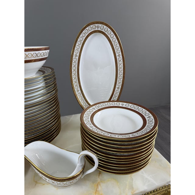 Porcelain Dinner Service by Leclaire, Limoges, 1950s, Set of 42 For Sale - Image 3 of 13