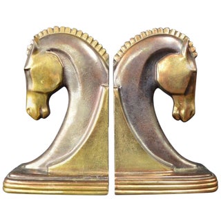 Art Deco Horse Bookends by Dodge For Sale