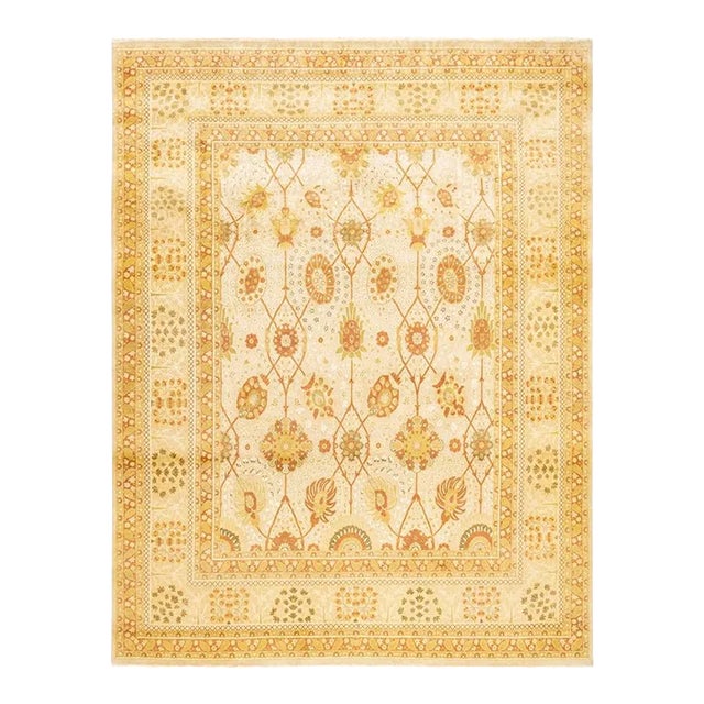 Mogul, One-of-a-Kind Hand-Knotted Area Rug in Ivory, 7' 10" x 10' 2" For Sale