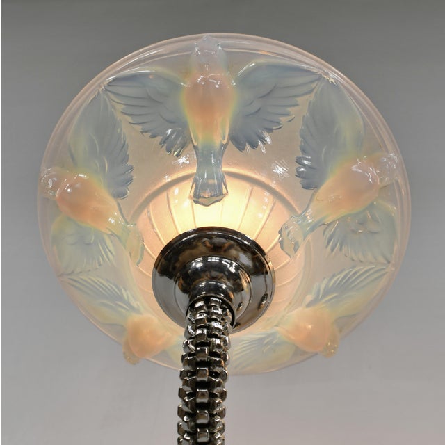 Metal Pair of French Opalescent Art Deco Wall Sconces by Boris Lacroix 1930s France - 2 Pairs Available For Sale - Image 7 of 16