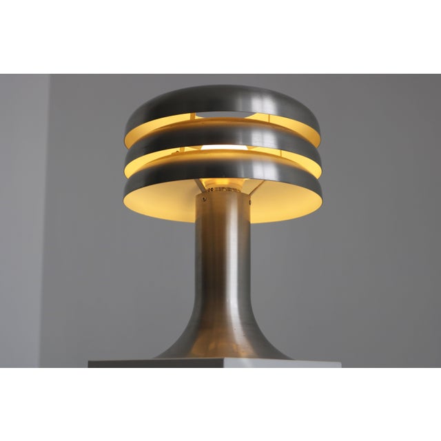 Silver Mid-Century Modern Table Lamp by Hans-Agne Jakobsson for Markaryd, 1960 For Sale - Image 8 of 13
