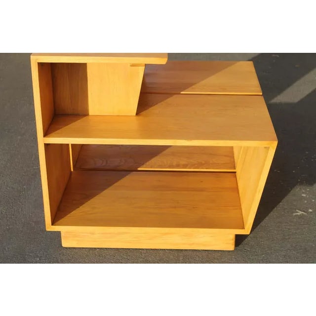 1950s Moderne Oak End Tables - a Pair For Sale - Image 5 of 12