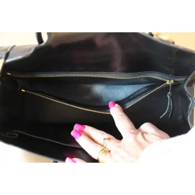 Black Leather Hermes Drag Bag by Hermès for Hermès, Unkns For Sale - Image 14 of 18