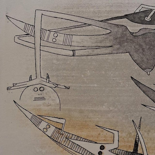 Modern Wifredo Lam, Visible Invisible, 1972, Etching For Sale - Image 3 of 9
