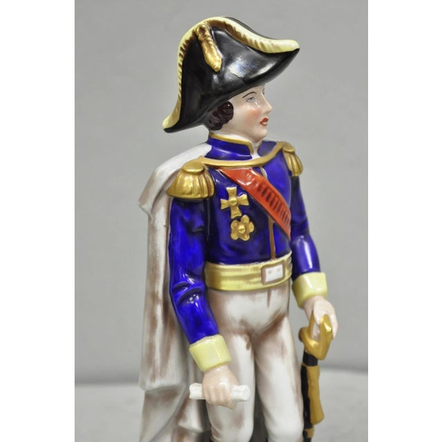 Vintage Capodimonte Italian Porcelain Napoleonic General Figurine Statue 7282- A For Sale In Philadelphia - Image 6 of 12