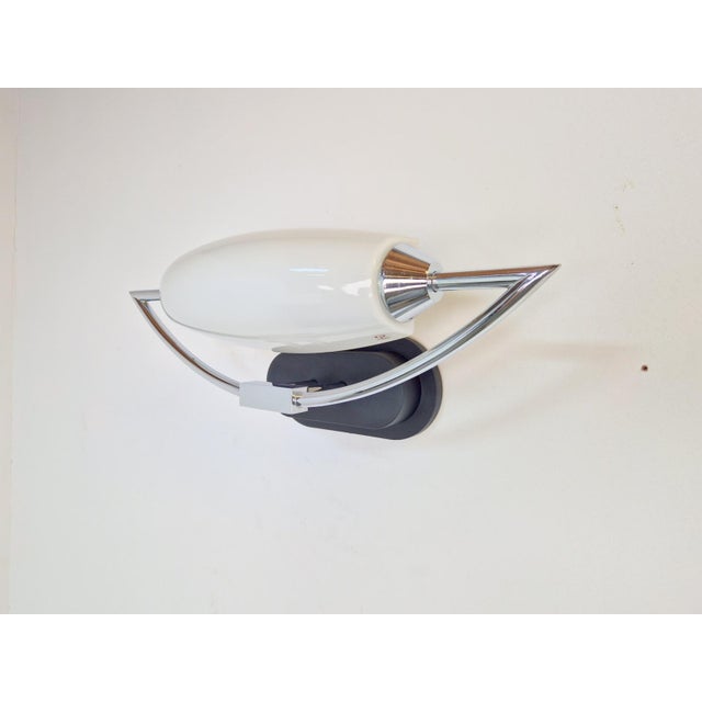 Vintage Bolero Wall Lamp in White Glass by Dieter Sieger for Peill & Putzler, Germany, 1970s For Sale - Image 4 of 13