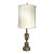 Complete Stiffel Brass Torchiere With Original Waffle Weave Diffuser, Original Drum Shade and Finial For Sale