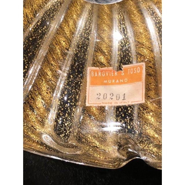 Mid 20th Century Mid 20th Century Barovier & Toso Glass Lamp With Original Paper Label For Sale - Image 5 of 5