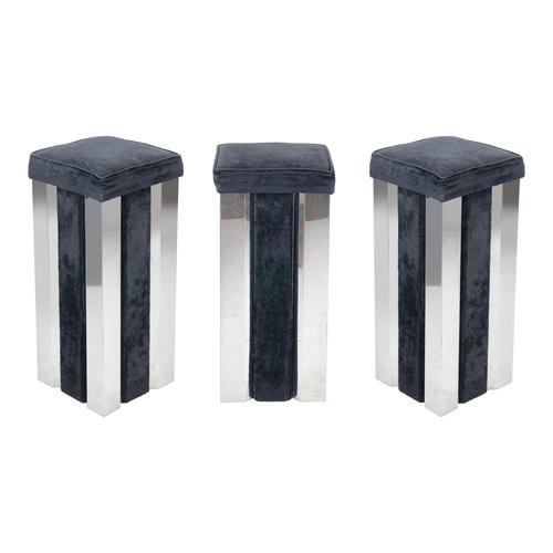 1970s Mid-Century Italian Square Bar Stools, 1970s, Set of 3 For Sale - Image 5 of 5