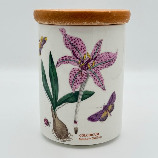Vintage Portmeirion Botanic Garden Ceramic Kitchen Canisters - A Pair For Sale - Image 4 of 9