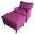 Late 20th Century Baker Furniture Fuchsia Lounge Chair & Ottoman For Sale