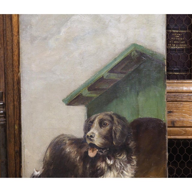 A Working Dog, Signed 19th Century French Oil on Canvas Painting For Sale - Image 11 of 15