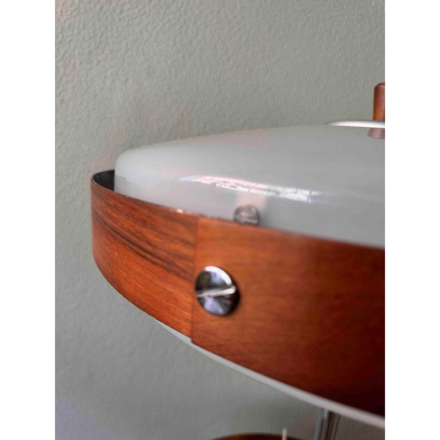 Mid-Century Wood, Chrome, and Acrylic Eclipse M Table Lamp from Fase, 1966 For Sale - Image 17 of 18