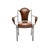A stunning vintage French iron and leather armchair, dating from around the 1960’s. It is a great size for use as a desk...