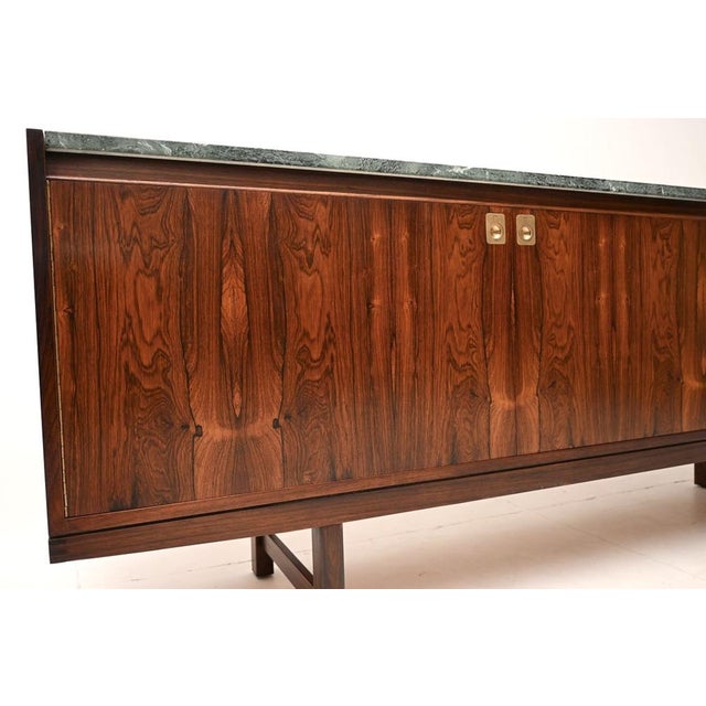 Brown Vintage Marble Top Sideboard by Robert Heritage for Archie Shine, 1960 For Sale - Image 8 of 13
