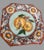 Maroon Late 20th Century Italian Majolica Hand Painted Floral Good Luck Pomegranate Platter Wall Hanging For Sale - Image 8 of 10