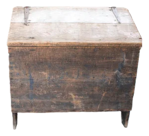 1850's French Equestrian/Horse Grain Feed Bin/Slope Lid