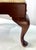 Vintage Henkel Harris Attributed Queen Anne Style Mahogany Footstool For Sale - Image 11 of 15