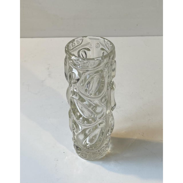 Mid-Century Modern Vintage Glass Vase by Frantisek Peceny for Sklo Union, Czech, 1970s For Sale - Image 3 of 7