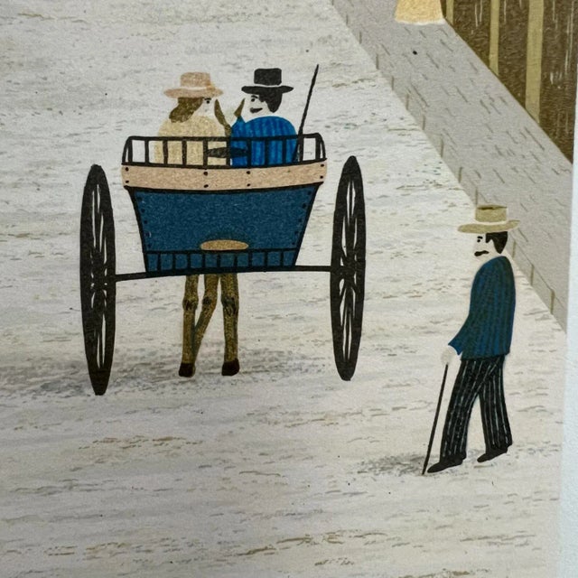 Vintage Francois Ledan Folk Art Ocean Landscape Lithograph by Fanch For Sale - Image 4 of 13