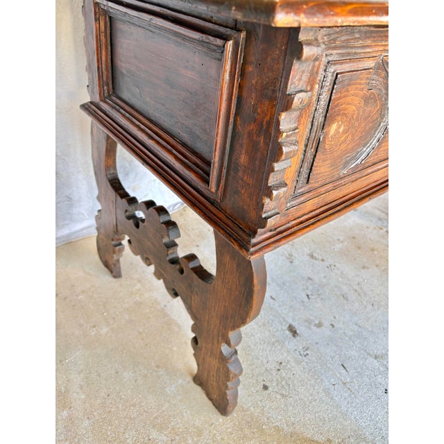 Late 19th Century Late 19th Century Spanish Renaissance Revival Pine Side Table For Sale - Image 5 of 12