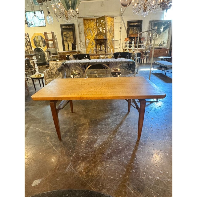 Danish Mid Century Oak Dining Table For Sale - Image 9 of 12