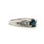 1980s Platinum Sapphire & Diamond Engagement Ring, Size 8.25 For Sale - Image 9 of 11