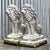 Mid 20th Century Vintage Traditional Gatekeeper Cast Cement Lion Statues - A Pair For Sale - Image 5 of 10
