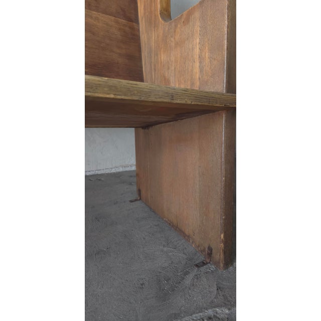 Antique Rustic European Wooden Pew Bench For Sale - Image 12 of 12