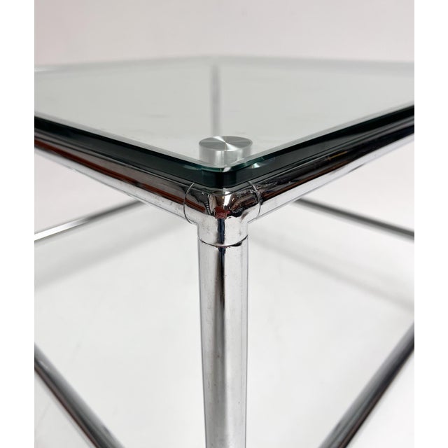 Square Glass Coffee Table, 1990s For Sale - Image 6 of 14