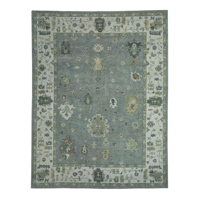 Turkish Oushak Rug 8'9" x 11'4" #18073 For Sale