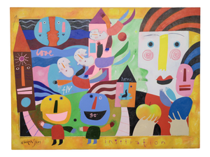 Wouter Stips, Inspiration Colorful Figurative, 2000s, Oil on Canvas and Wood