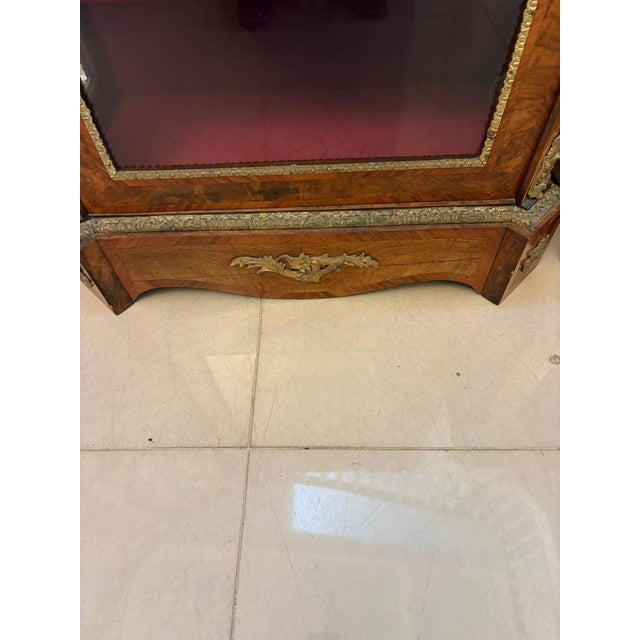 Mid 19th Century Antique Victorian Burr Walnut Pier Cabinets with Ormolu Mounts, 1860, Set of 2 For Sale - Image 5 of 16