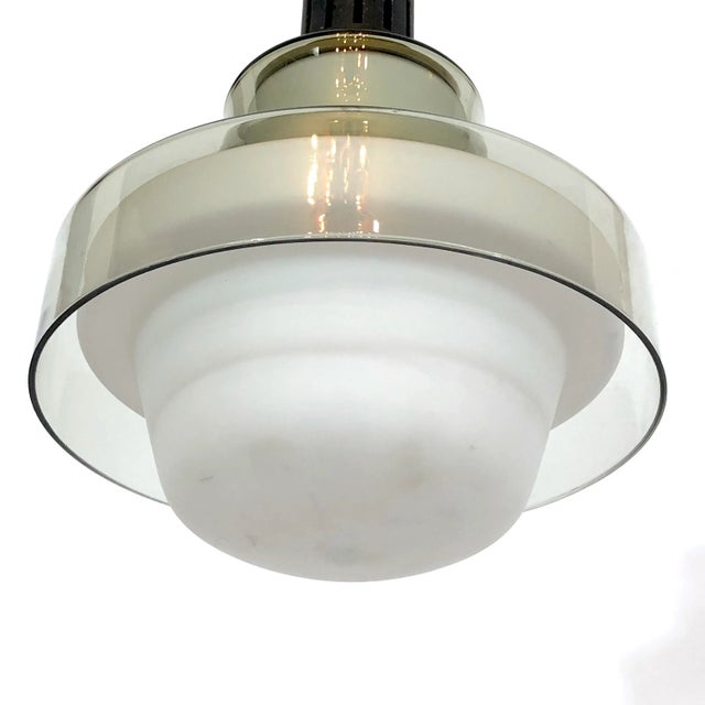 Gold Mid-Century Brass Pendant Lamp from Stilnovo, 1950s For Sale - Image 8 of 10