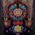 Dark Blue Ground Famille Rose Shou Symbol Floral Rouleau Vase, Chinoiserie Decor Vessel For Sale - Image 4 of 9