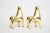 These pair of polished brass Norman Bleckner Design vintage bull bookends have the original label on the bottom. They had...
