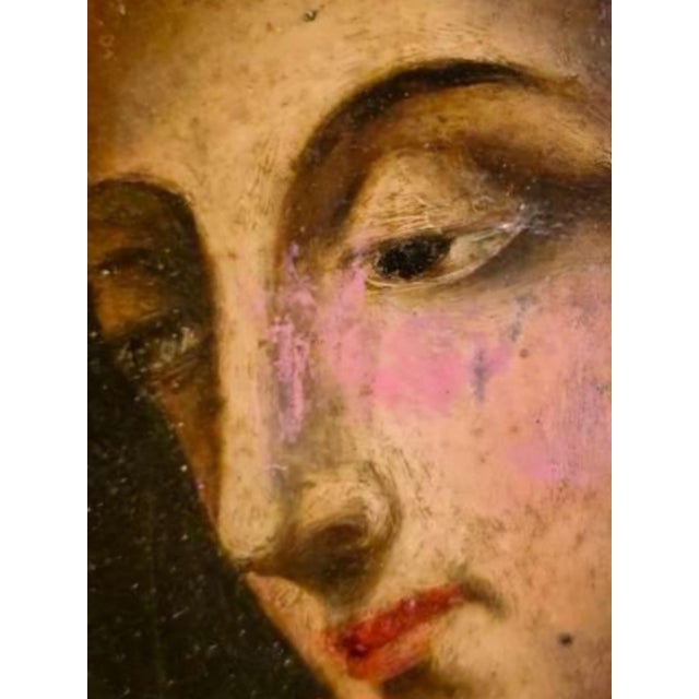 Virgin in Prayer, Italian School, Oil on Copper, Early 18th Century. For Sale - Image 11 of 12