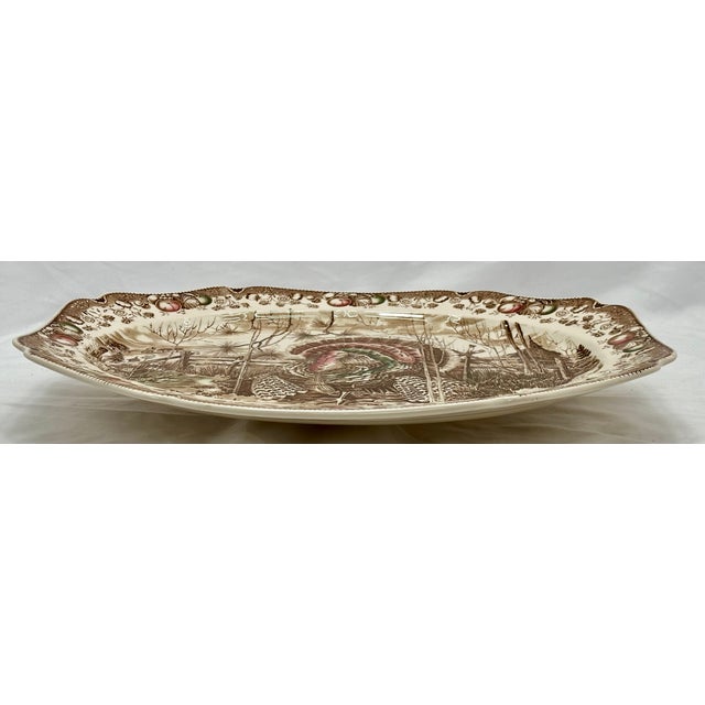 Beautiful Vintage Large 20 Inch Long Size Johnson Brothers England "His Majesty" Turkey Platter - Mid 1900s For Sale - Image 14 of 18
